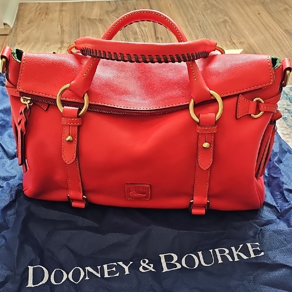 Dooney & Bourke Vintage Red Florentine Leather Satchel
